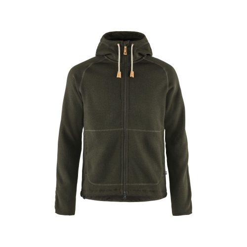 FJALLRAVEN ÖVIK  FLEECE HOODIE DEEP FOREST L