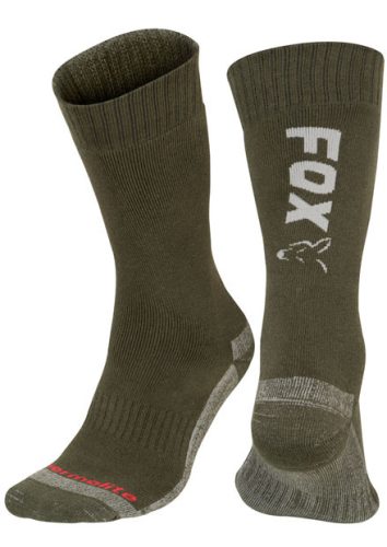 FOX Green/Silver Thermolite Long Sock 40-43 Zokni 