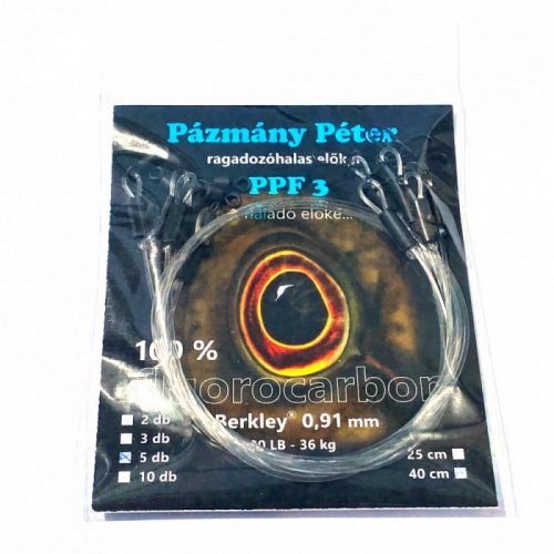 PÁZMÁNY PÉTER FLUOROCARBON ELŐKE 25cm 0.52mm Tojás Kapoccsal