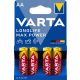 Varta Longlife Max Power AA ceruza elem 4db/cs